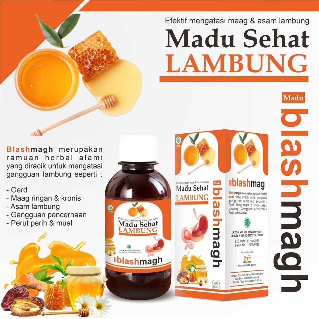 

BISA COD madu Blashmagh sehat lambung 280gr atasi maag nyeri lambung I BLASH MAAG