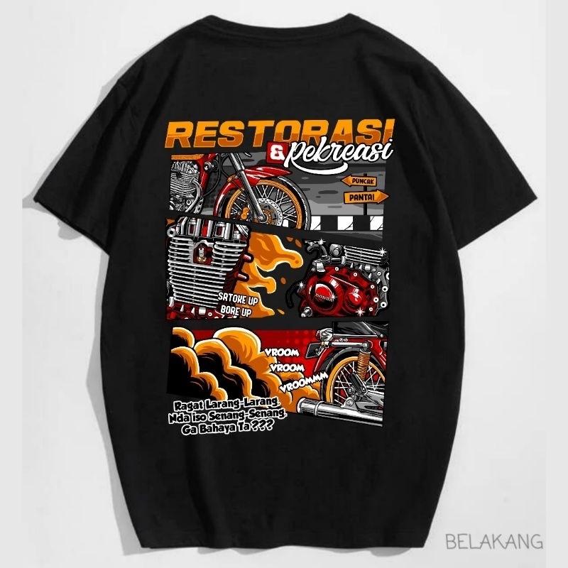 Kaos Baju Cb100 Restorasi | Kaos Baju GL100 | Kaos Cb100
