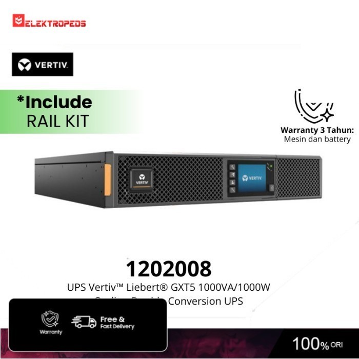 UPS 1000va 1000 watt Liebert Vertiv GXT5 On-Line 1202008 - UPS - Liebert UPS
