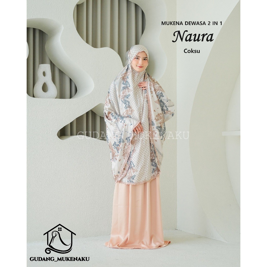 MUKENA DEWASA BAHAN SILKY PREMIUM TRAVEL 2IN1 RENDA GOLD IMPORT MEWAH CANTIK JUMBO BY GUDANG MUKENAK