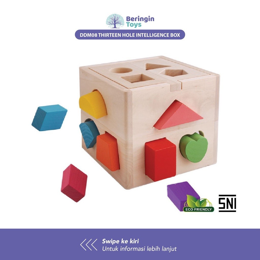 Beringin Toys Mainan Edukasi Anak - Activity Cube - Thirteen Hole Intelligence Box - Busy Cube - Mai