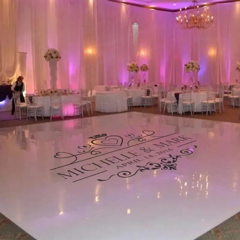 

Custom Made Wedding Sticker Dancing Floor Sticker Personalized Name Party Floor Decal Removable Mirror Carpet Engagement Bride