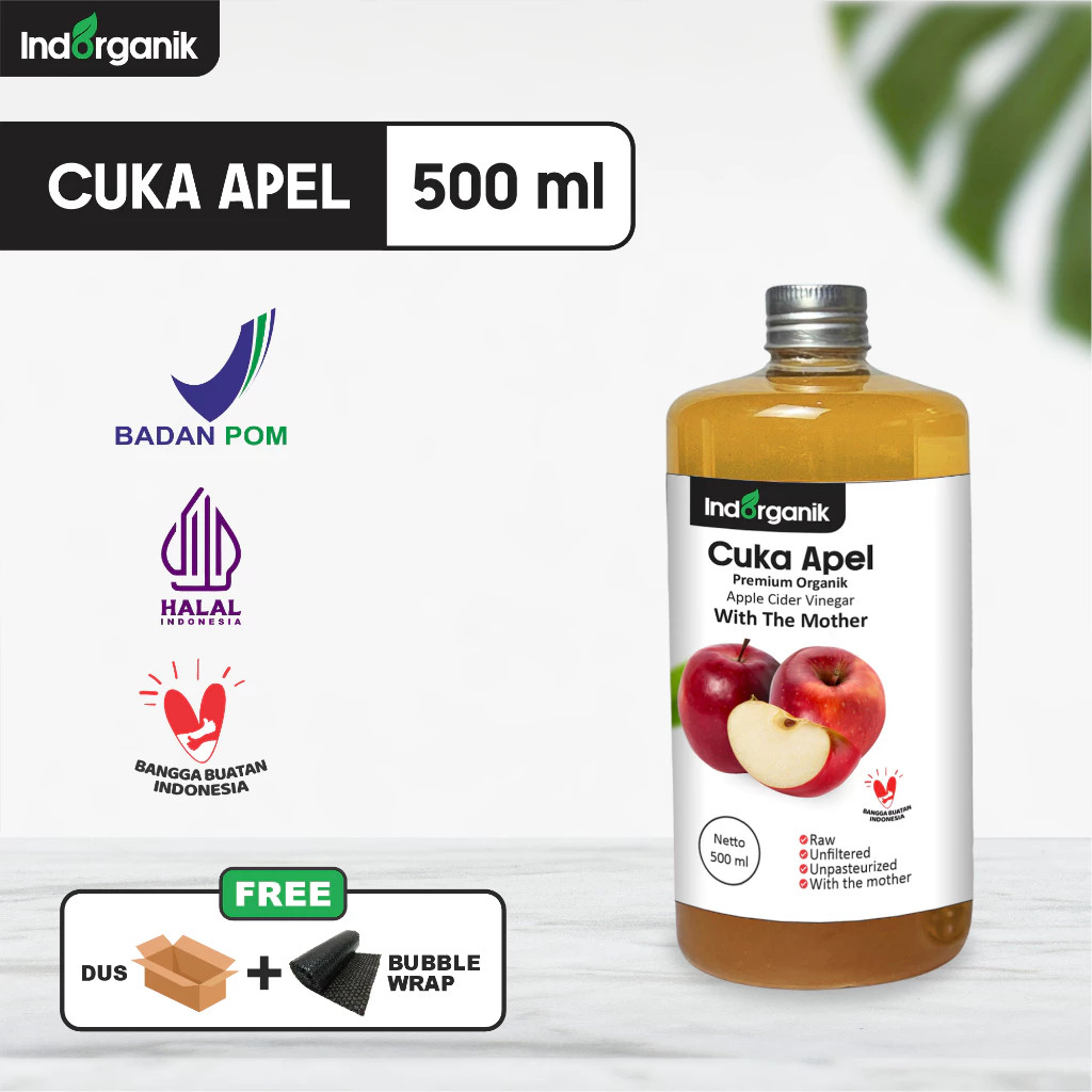

Cuka Apel Indorganik Apple Cider mencerahkan wajah Diet Detox Melancarkan Pencernaan jus apel