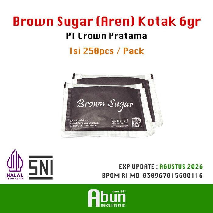 

Brown Sugar Sachet (Kotak) Isi 250pcs