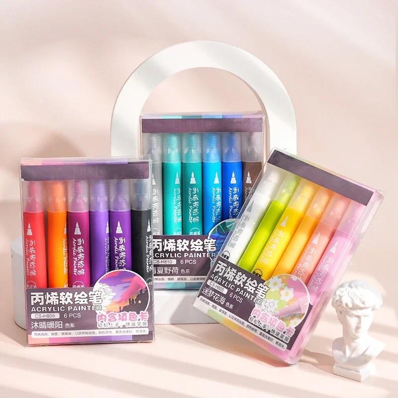 

Acrylic Paint Pens Acrylic Soft Brush Marker Pens,for Fabric,Anime Painting DIY Art Graffiti Markers Child Art Supplies