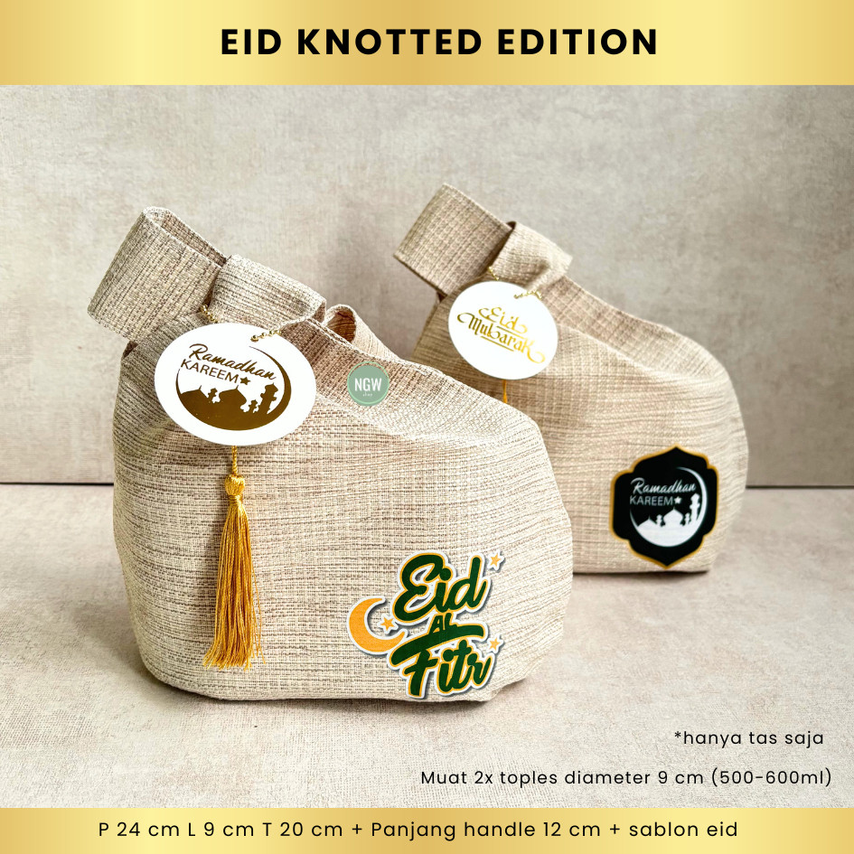 

EID knotted JOY tas hampers lebaran uk 24 x 9 x 20 cm goodie bag idul fitri ramadhan/ langsung proses