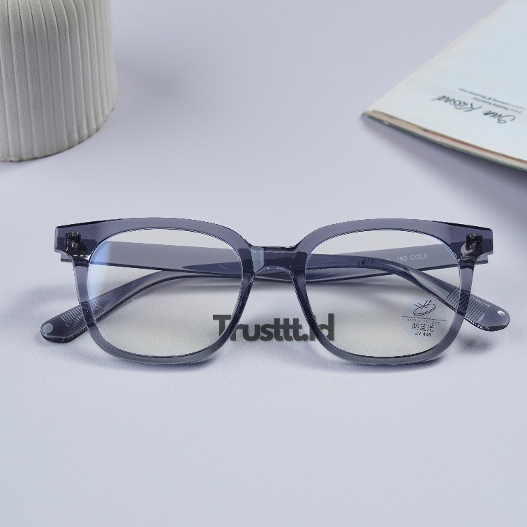 TERMURAH SE-SHOPEE - Frame Kacamata Kotak 85004 Costum Lensa Minus Cylinder dan Berbagai Jenis Lensa