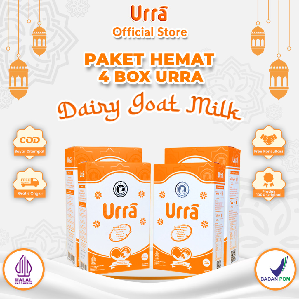 

URRA Susu Kambing Saanen Untuk Penambah Berat Badan & Tinggi Badan Anak - 4 Box