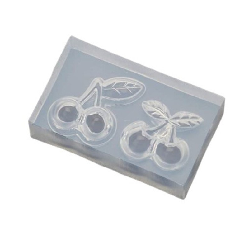 

DIY Mini Cute Cherry Shape Resin Mold Hairpin Earrings Necklace Pendant Silicone Mould Jewelry Decoration Ornaments Casting Tool