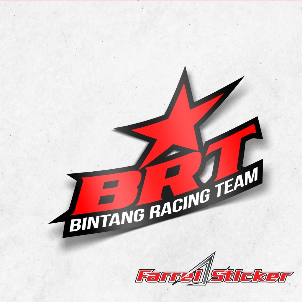 Stiker Logo Bintang Racing Team Sticker Brt Terlaris