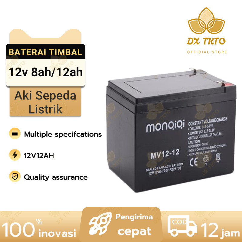 ASLI Aki Sepeda Listrik Aki 12V 12AH （Kemasan tebal）Aki Semprotan Pertanian/ Aki Sprayer/Aki Tangki 