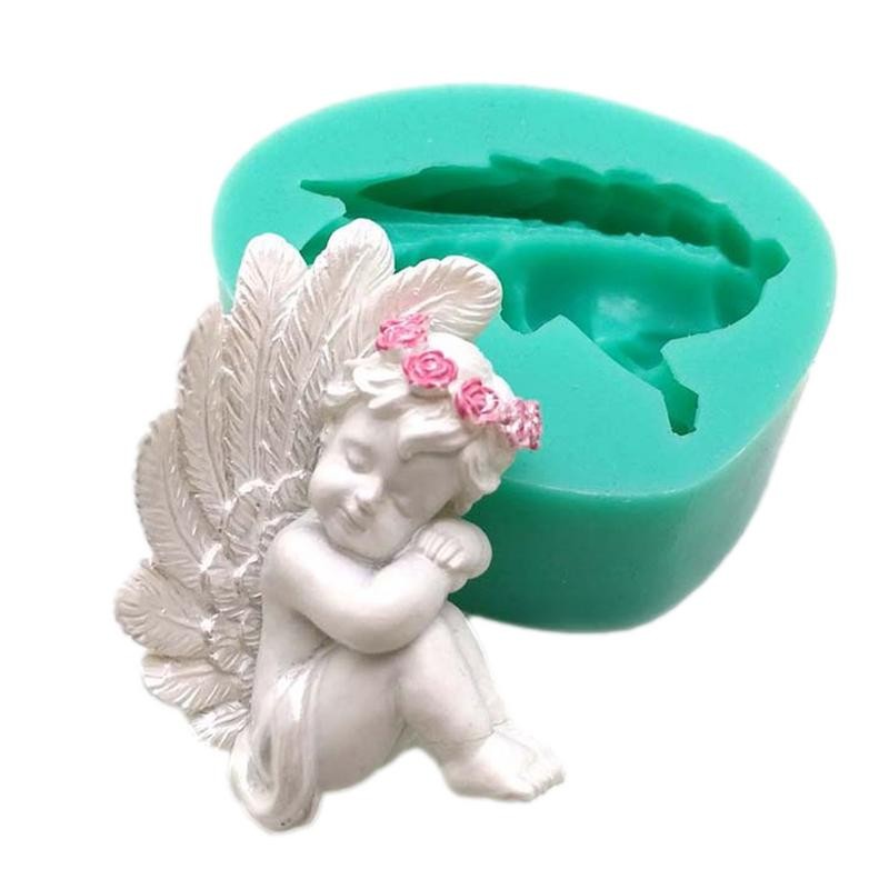 

Angel Shaped Silicone Mold Little Angel Silicone Fondant Molds DIY Candle Mold for Making Fondant Cake Chocolate Crystal Jewelry