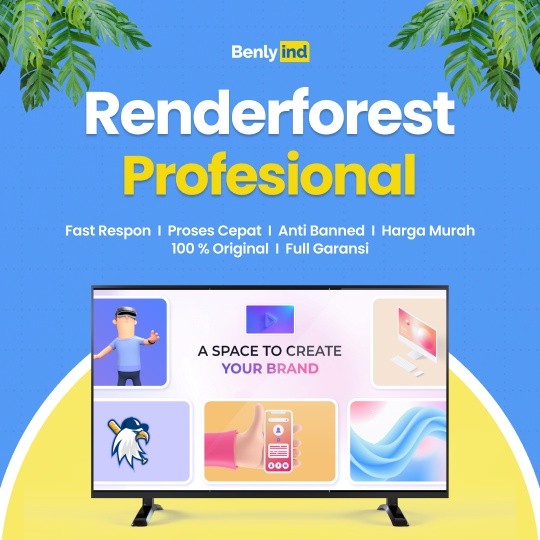 Renderforest PRO Murah Meriah - Unlimited Edit Video Animasi dan Intro