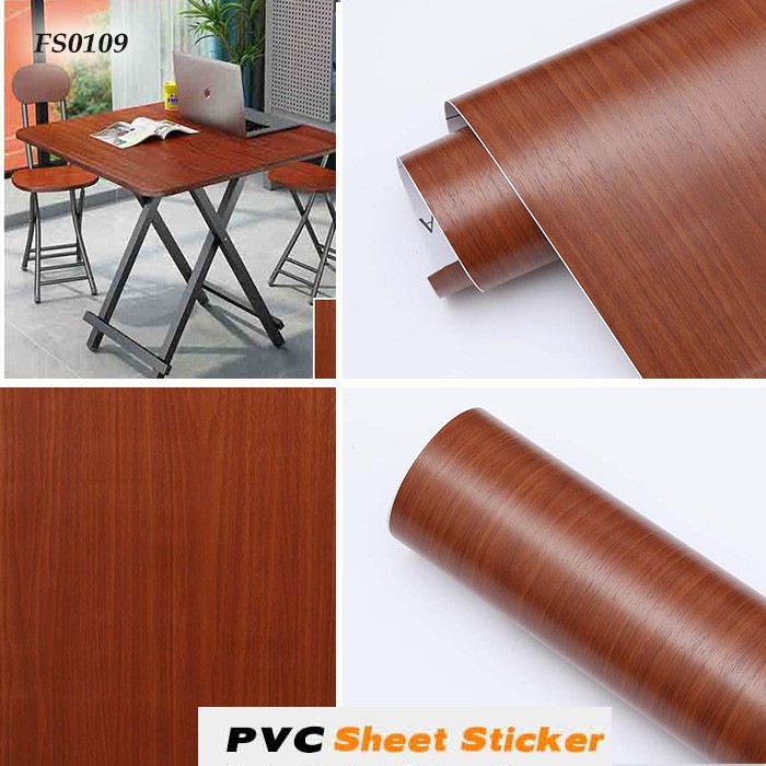 PVC Sheet Sticker Vynil Motif Kayu / Marmer Seri FS Interior Film Roll Stiker Pelapis Furniture Dind