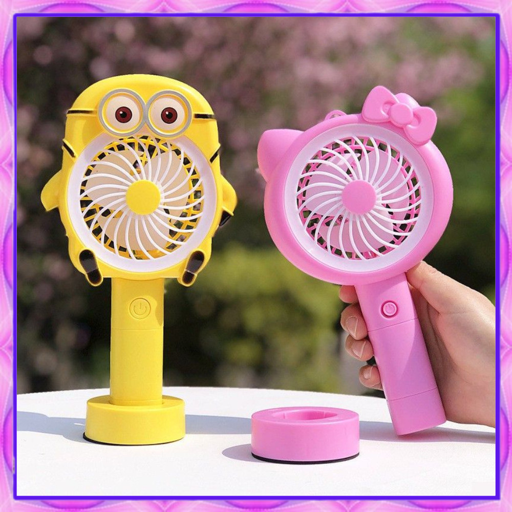 Kipas Angin Karakter Minion Kipas Angin Mini Fan / Mini Hand Fan / Kipas Angin Tangan Mini LED Kipas