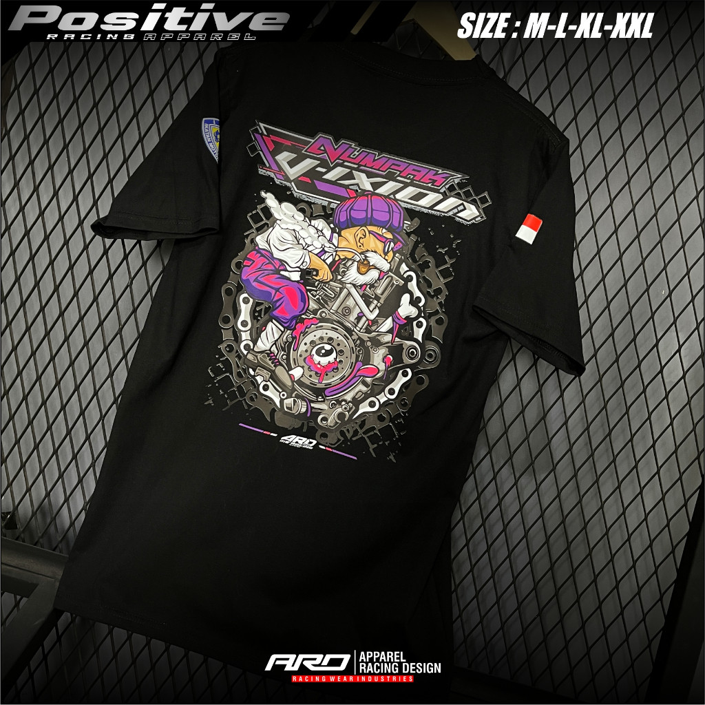 Kaos NUMPAK VIXION ROADRACE VIXION JARI JARI - Baju Vixion Hitam Putih