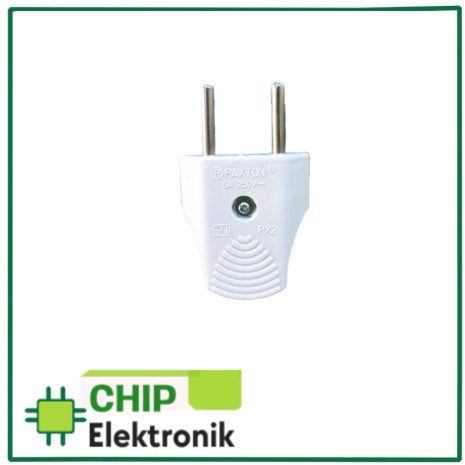 Steker Gepeng Hitam Paxton PX 2H - Putih