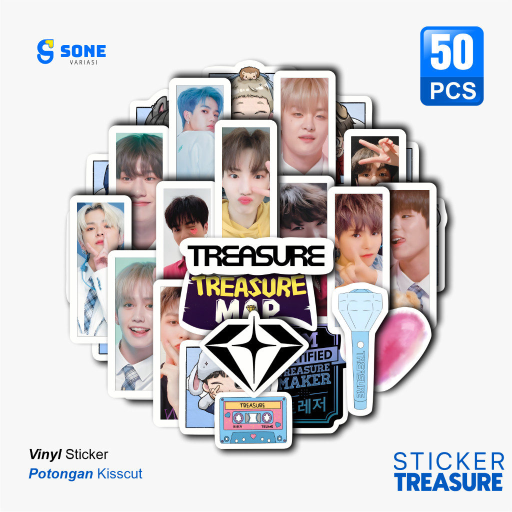 

Sticker Pack Treasure Vinyl Waterproof untuk Sticker Buku Journal Casing HP Laptop Tumbler