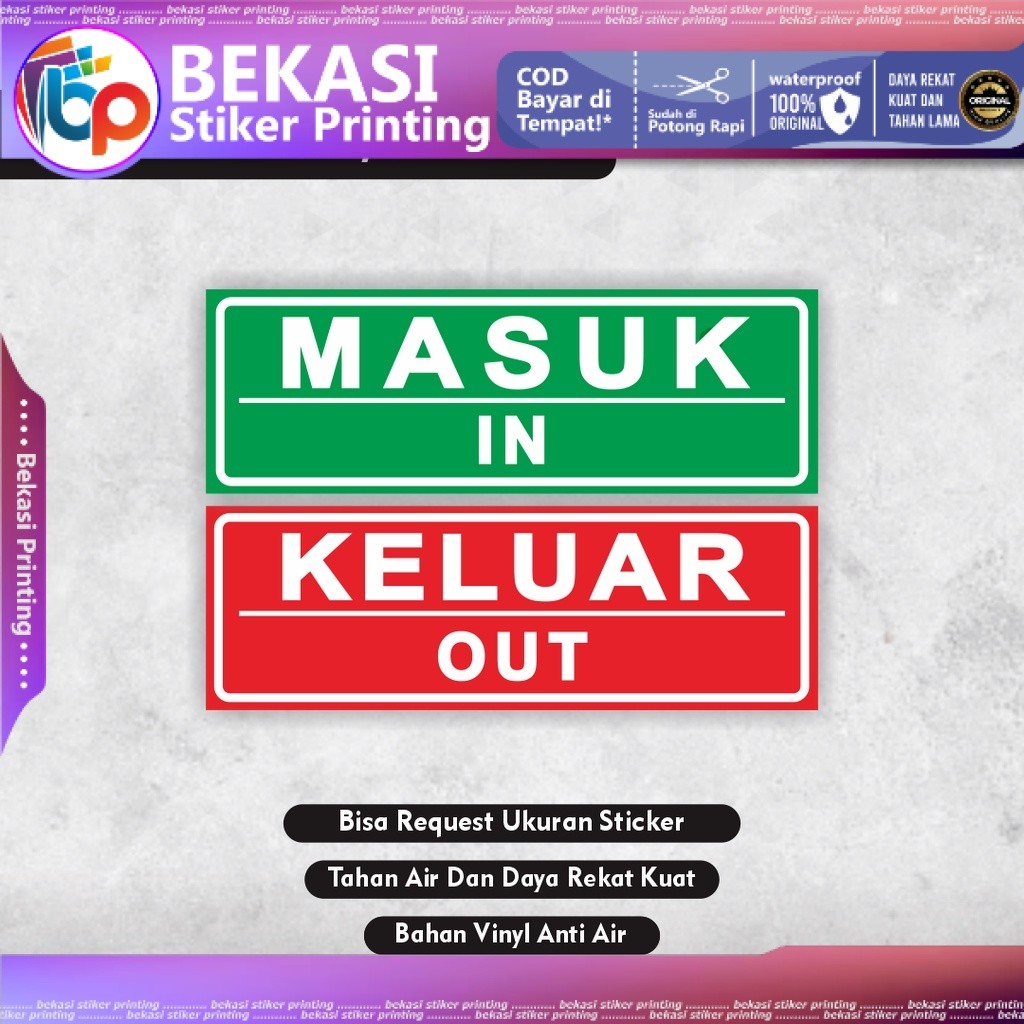 

Sign Stiker Tanda Masuk Keluar Stiker In Out Stiker masuk Stiker Keluar Stiker in Stiker Keluar