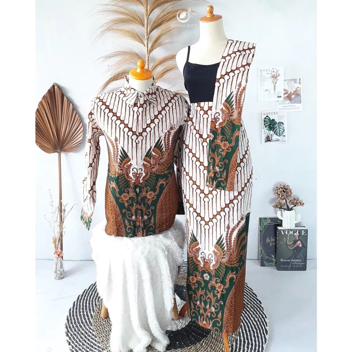 NYK Couple Kemeja dan Rok Batik Nirmala - Hijau, M