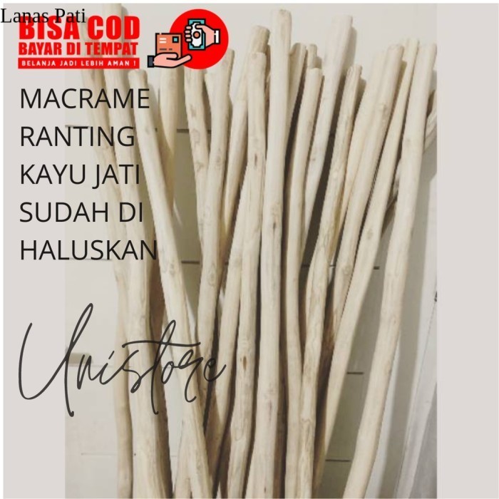 

MACRAME Teak wood branch dahan ranting kayu jati bahan diameter 1-2cm - 15cm XD2