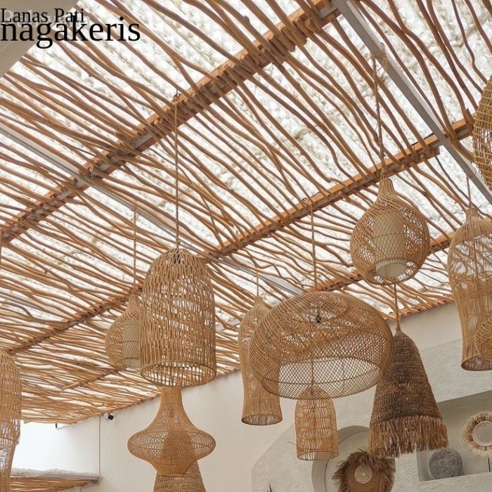 

Ranting Kayu Jati Bahan Atap Estetik Ready Stok murah 125cm FNX011 XD10