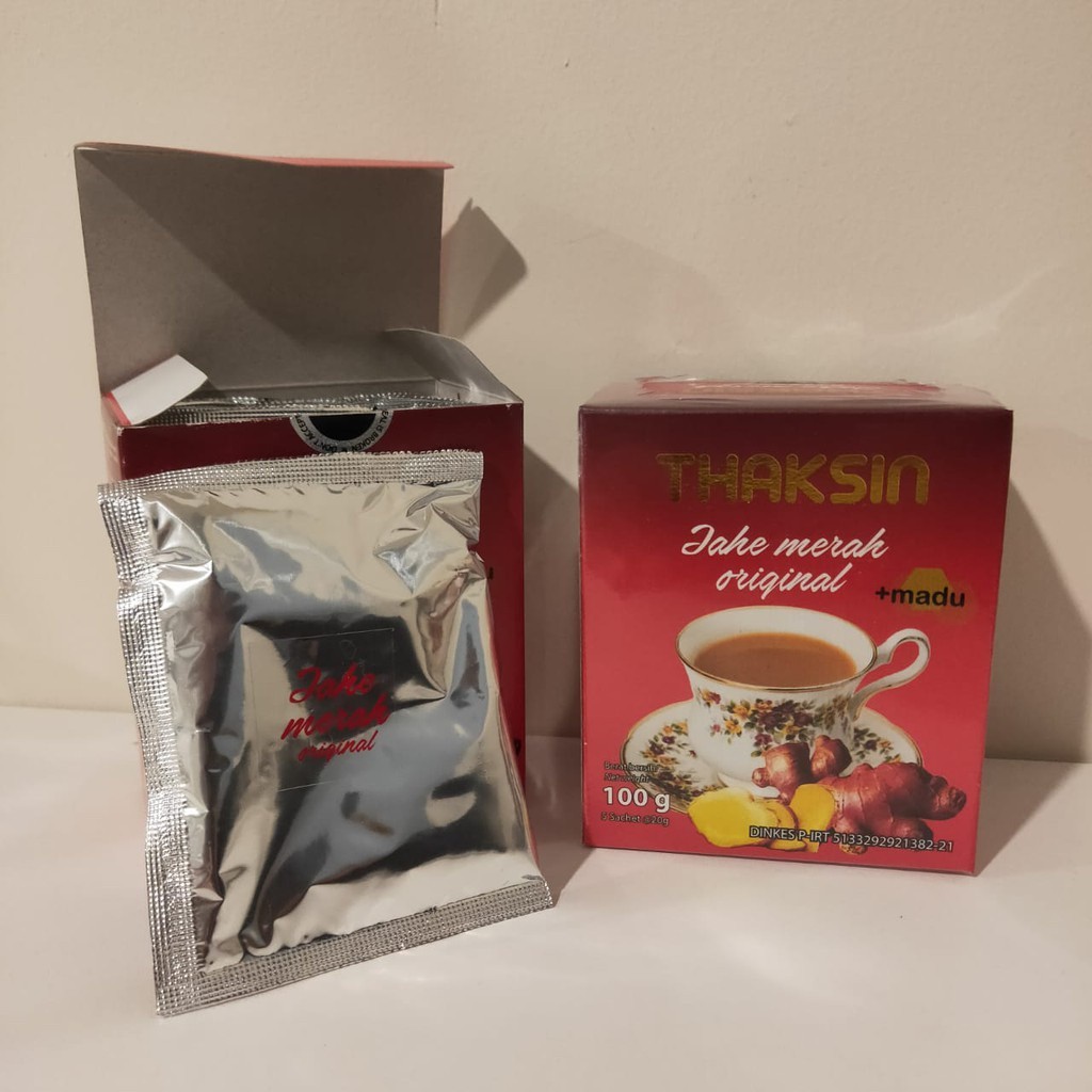 

Minuman Jahe Merah + Madu ORIGINAL Thaksin (1 box isi 5 bungkus (1 bungkus 20 gr)