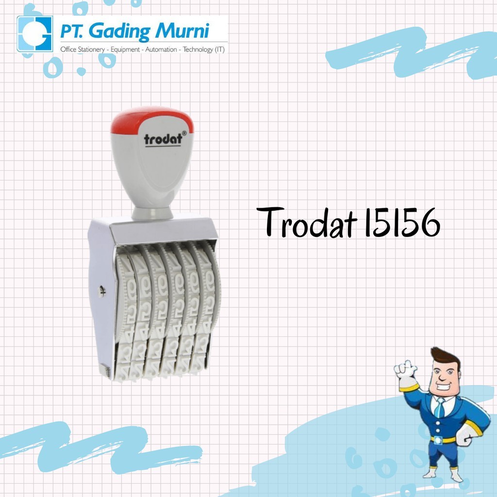 

STEMPEL ANGKA 6 DIGIT TRODAT 15156 - 15 MM