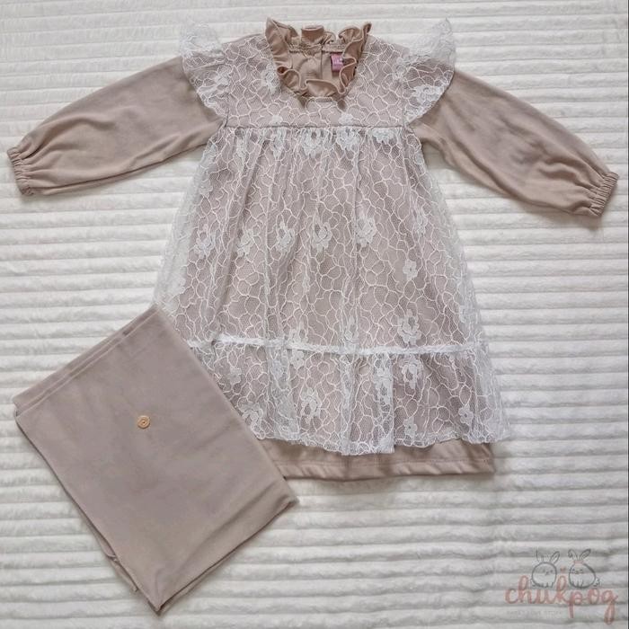 "HST.H" - DISKON Gamis Anak NAMI Set Pashmina Instan - Dress Muslim Mewah - Jilbab, Lebaran, Panjang