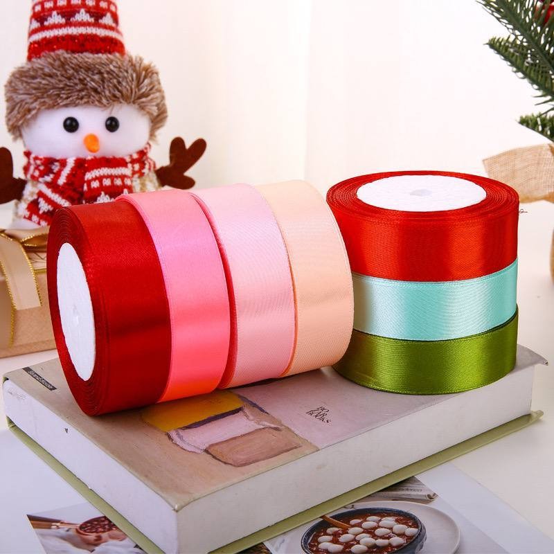 

1roll Pita Satin Warna Warni / Pita Hampers Ramdhan / Pita bucket/ Pita Roll Satin 22m/ Pita Hampers Eid Mubarak 2025