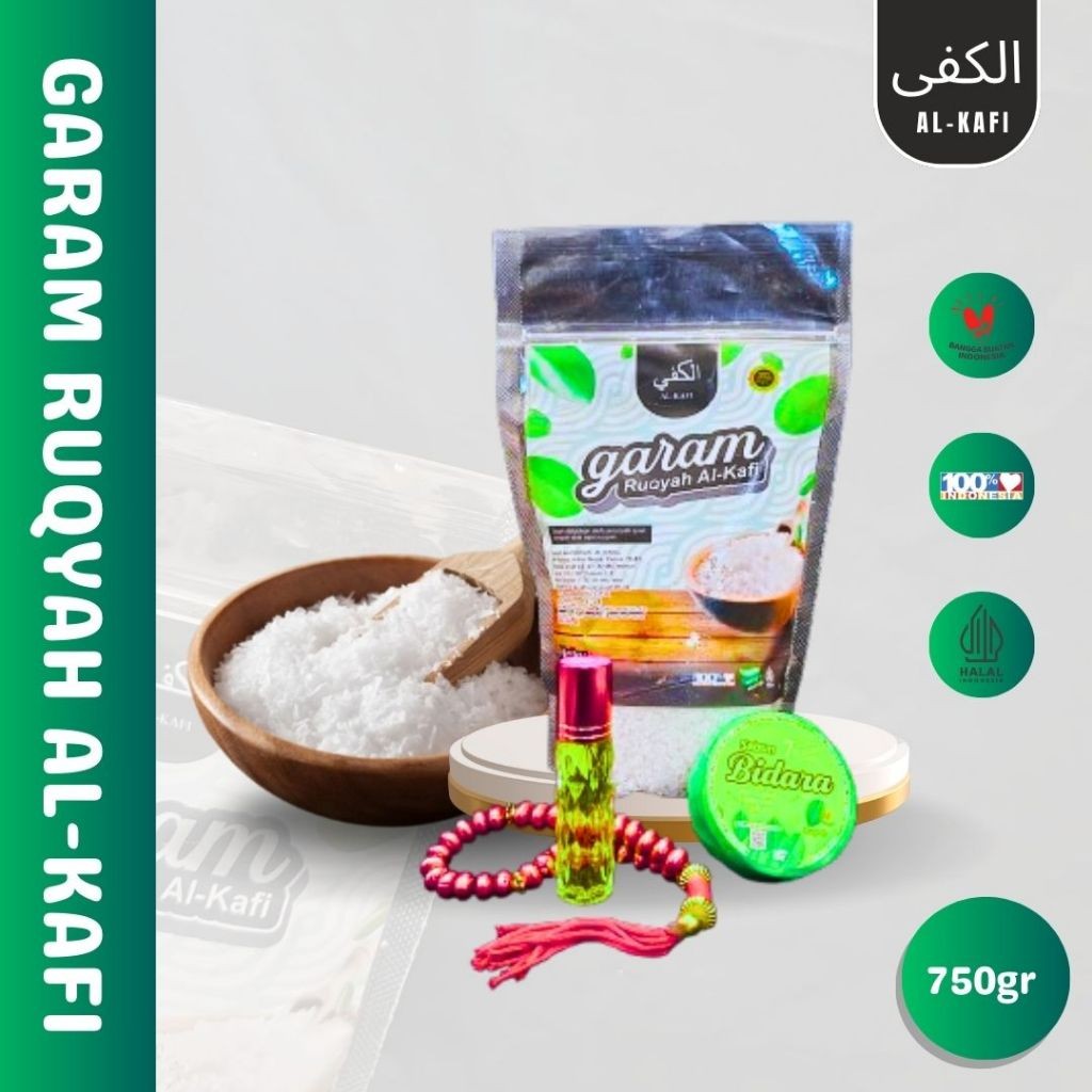 

Garam Ruqyah Premium Al Kafi 100% Original - Kemasan 750gr Melancarkan Rezeki dan Usaha / Mengusir Jin menghilangkan aura negatif
