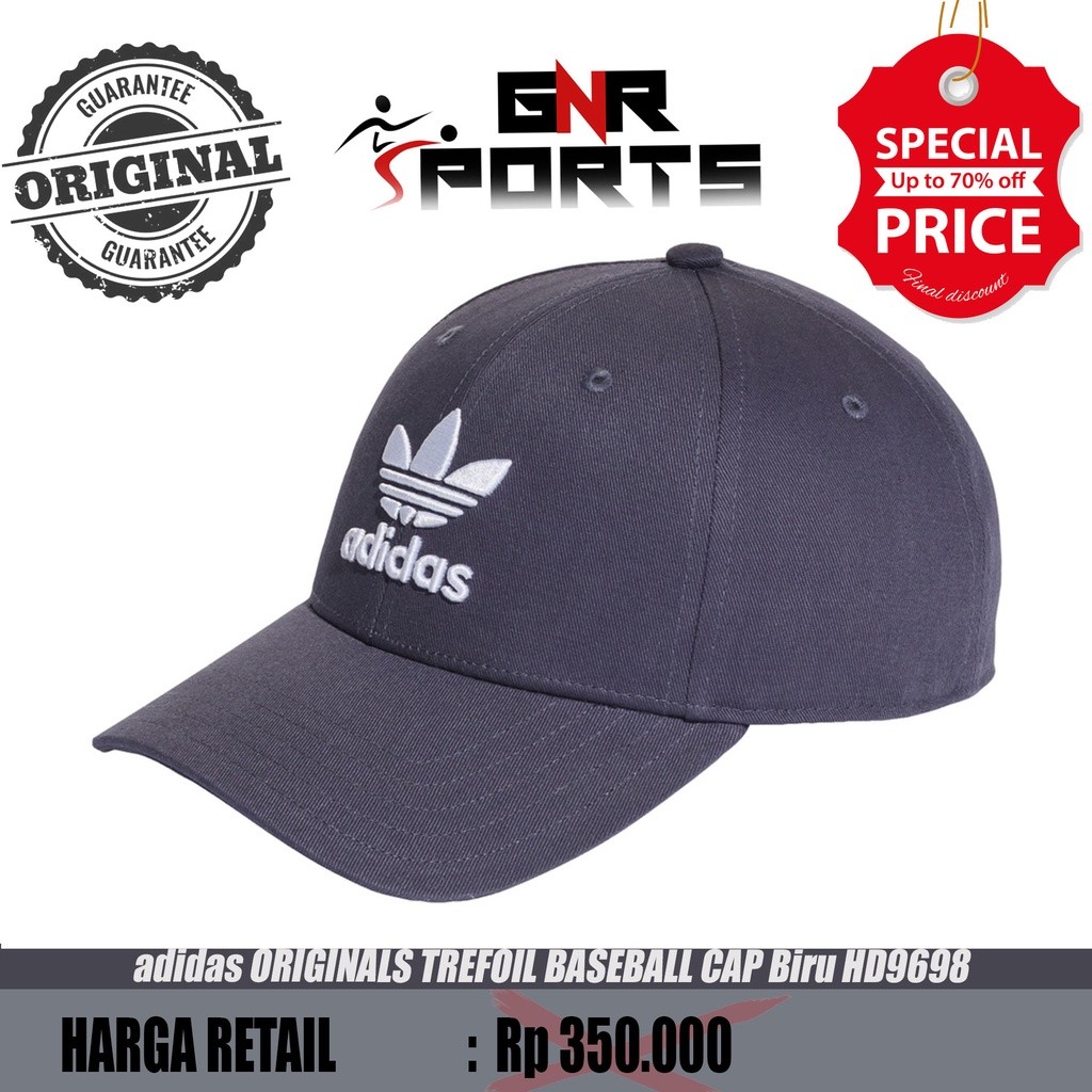 Topi adidas ORIGINALS TREFOIL BASEBALL CAP Biru HD9698 Original 100%