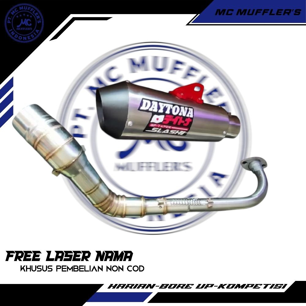 Knalpot Daytona GP taper Slash untuk nmax vario beat scoopy aerox mio pcx DLL