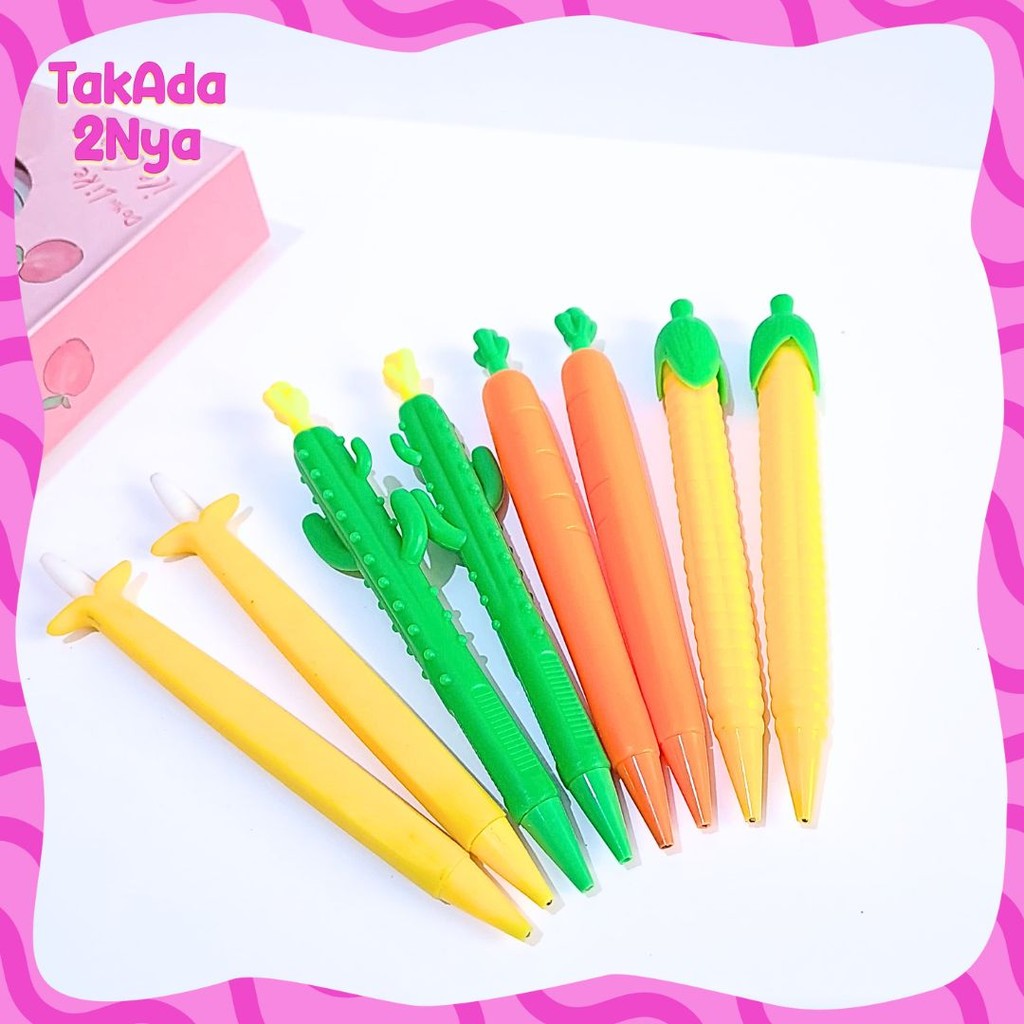 

Pensil Mekanik Wortel Jagung Kaktus Pisang Pencil Sayur Buah Lucu Unik Cetek Isi Ulang