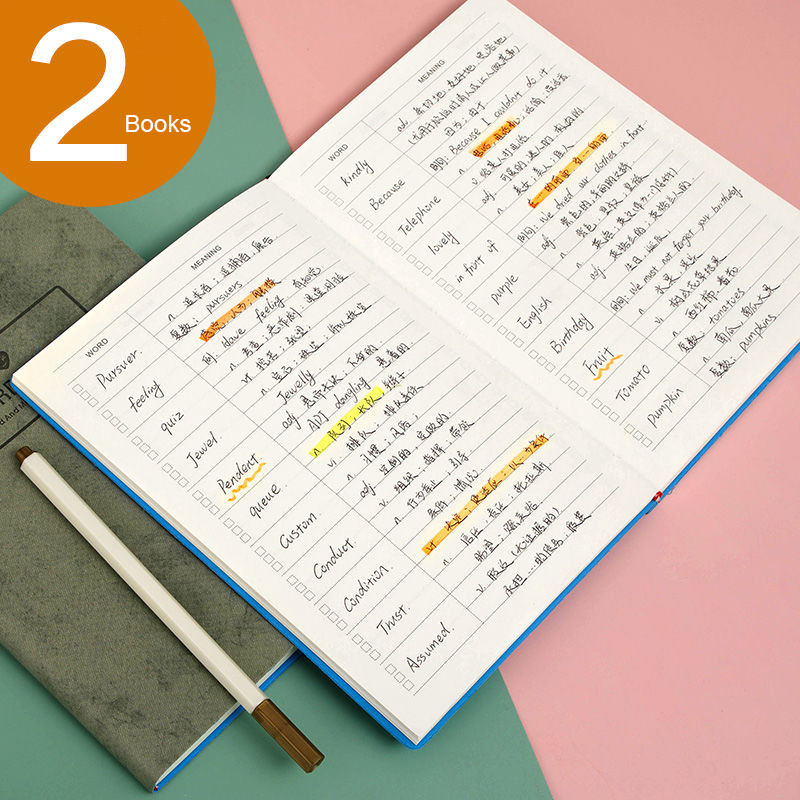 

Imitation leather vocabulary notebook thickened A5 small fresh vocabulary memory Libretas Zeszyt Caderno Lined Notebook