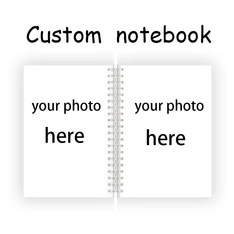 

Custom Photo 3D Printing A5 Spiral Notebook DIY Picture Customize Note Book Personalized Cover Customizing Image Writing Books