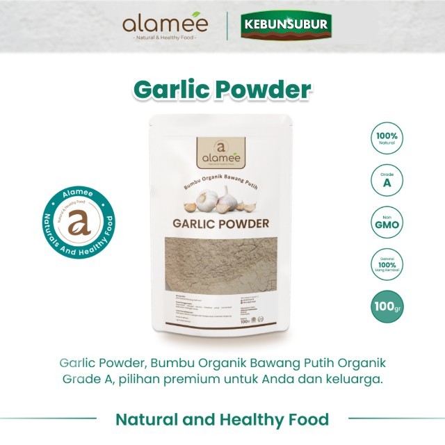 

ALAMEE Garlic Powder Bawang Putih Bubuk Ground Bumbu Dapur Organik InstanAsli Seasoning 100 Gram kebunsubur Kebunsubur