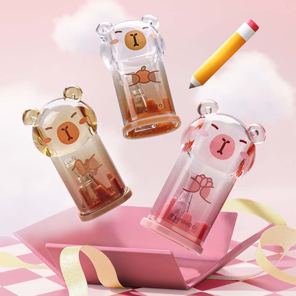 

1PC TWINGO New Mini Capybara Shape Pencil Sharpener, Small Portable Office Stationery, Suitable for Study, Office