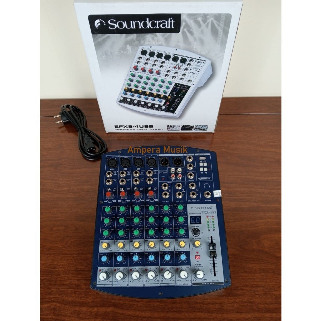 MIXER AUDIO EFX8/4 HITAM USB EFX 8/4USB HITAM ( 8CHANNEL )