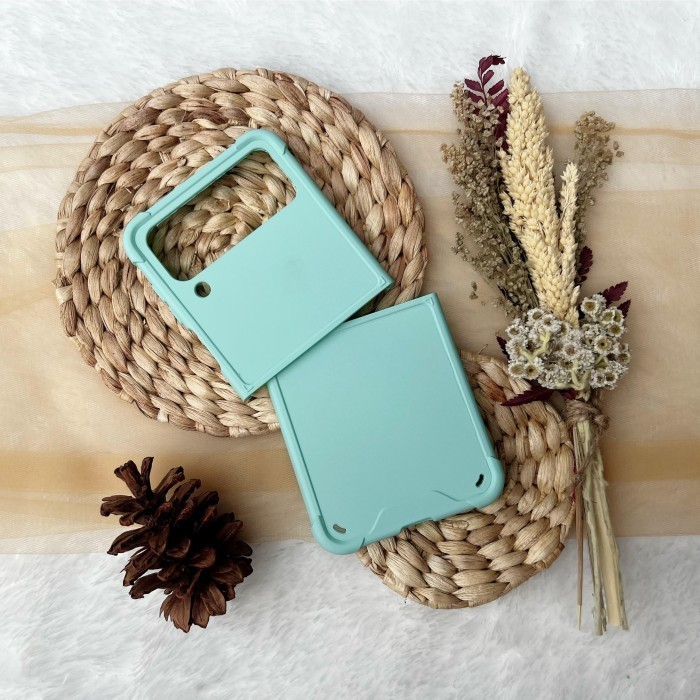 Hard Case Samsung Z Flip 3 4 Macaron Candy Silikon Slim Anti Crack - Tosca, Z Flip 3