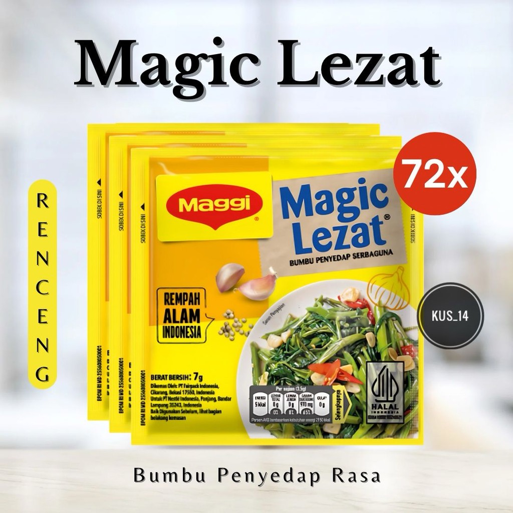 

Magic Lezat isi 72 PCS / Penyedap Serbaguna
