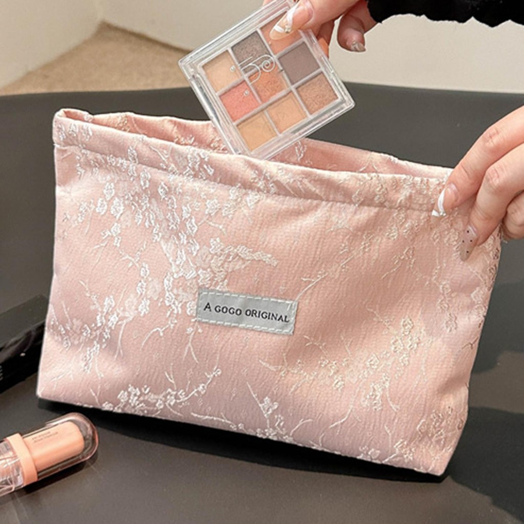 

Elegant Cosmetic Bag Women Floral Makeup Case Organizer Temperament Cosmetic Pouch Travel Toiletry Bag Storage Beauty Case