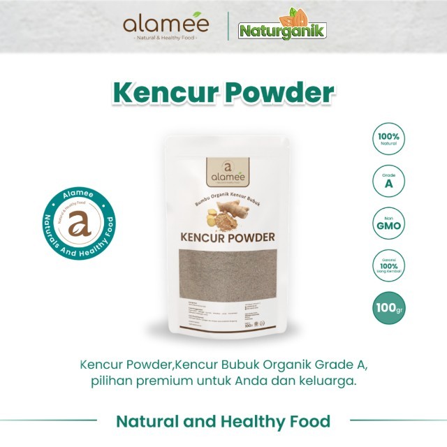 

ALAMEE Bubuk Kencur Murni Bumbu Dapur Organik Asli Seasoning Powder Spice 100 Gram Naturganik
