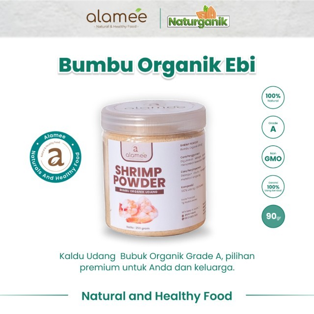 

ALAMEE Ebi Bubuk Halus Udang Bumbu Dapur Organik Shrimp Powder Giling Spice Seasoning 250gr Naturganik