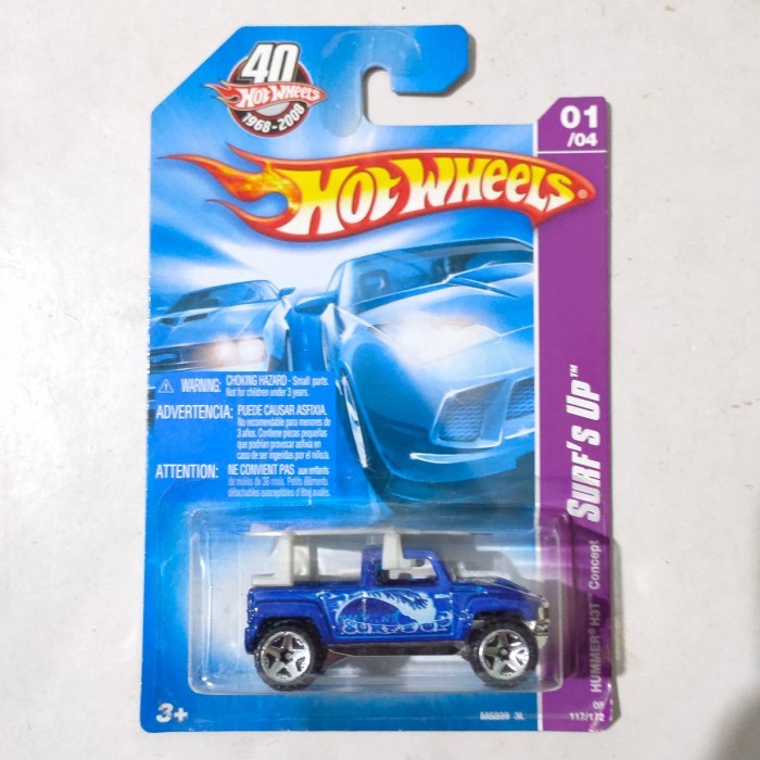 SR99 Hotwheels Hot Wheels Hummer H3T Concept biru 2008 Surfs Up
