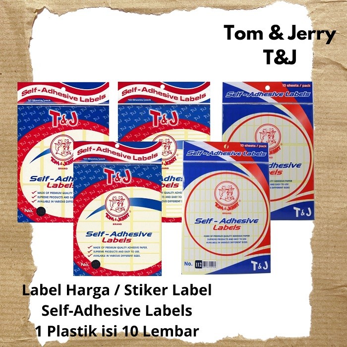

T&J Label Sticker Tom & Jerry Putih