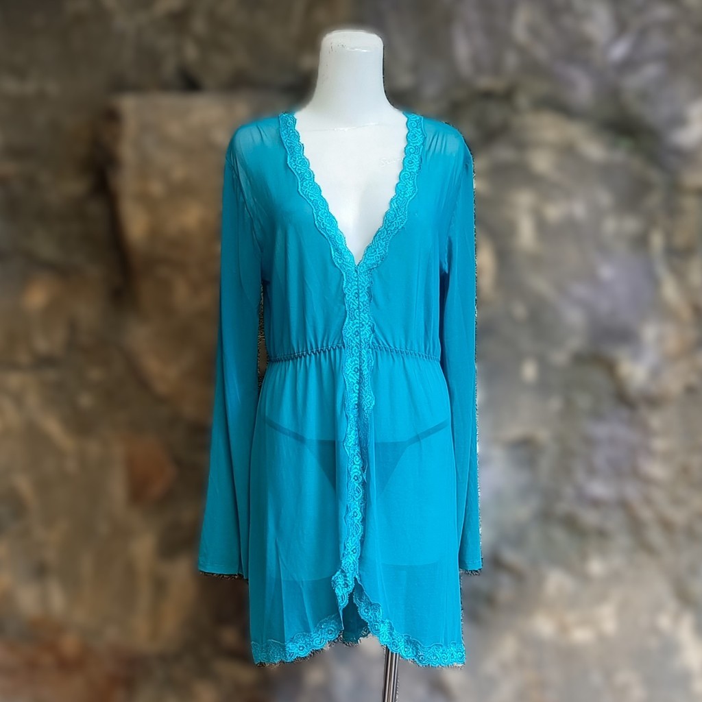 Baju Tidur Lingerie Wanita Lengan Panjang Transparan 3827