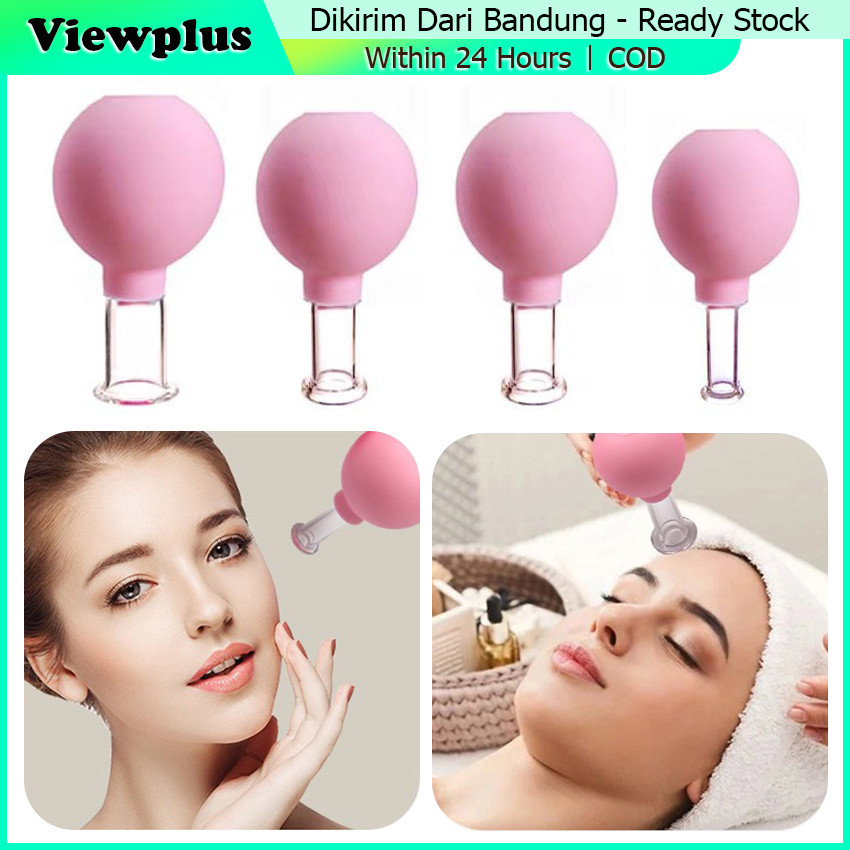 4Pcs Facial Vacuum Cup Cupping / Alat Bekam Wajah-Cupping Bekam Face Skin Lifting Facial Cups Bahan 
