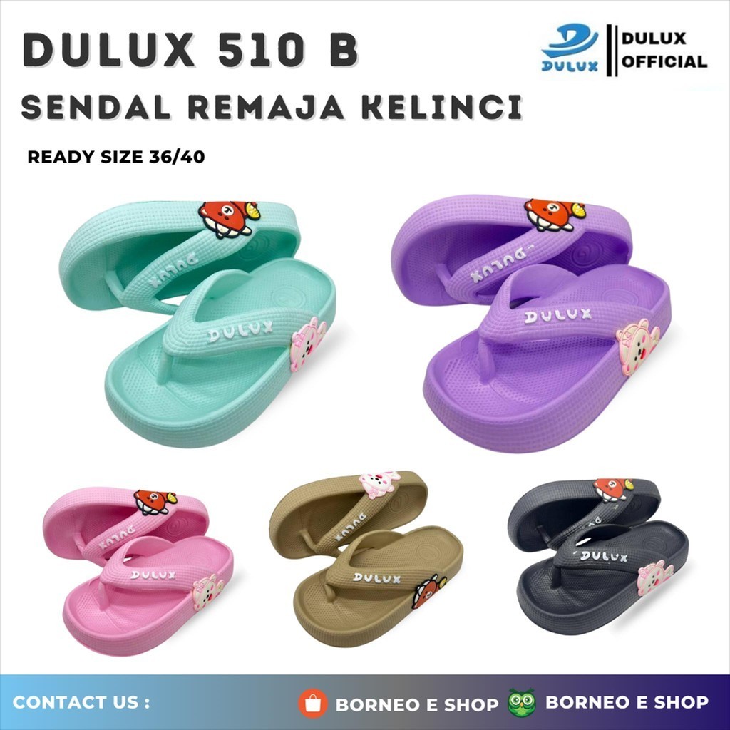 [BISA COD] Dulux 510 Sandal Wanita Jepit Dewasa Remaja / Sandal Jepit Karet Lentur Ringan Merek Dulu