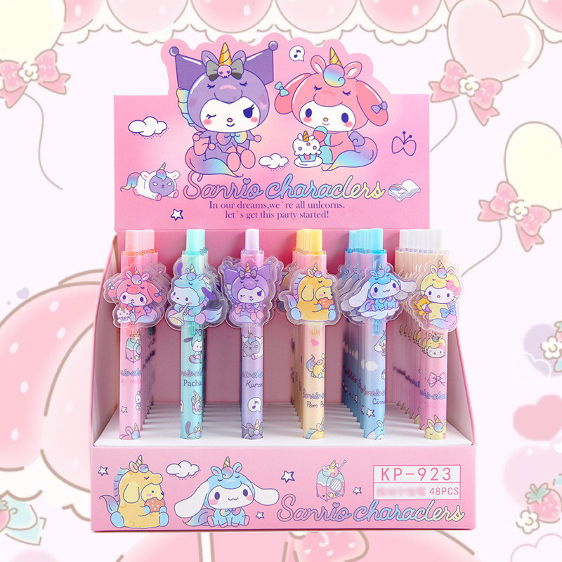 

✨COD PULPEN MEKANIK SANRIO GEL 0.5 MM ALKRILIK TEBAL SANRIO LUCU PREMIUM PULPEN KUROMI MELODY-GS